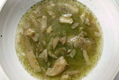 Setas en salsa verde